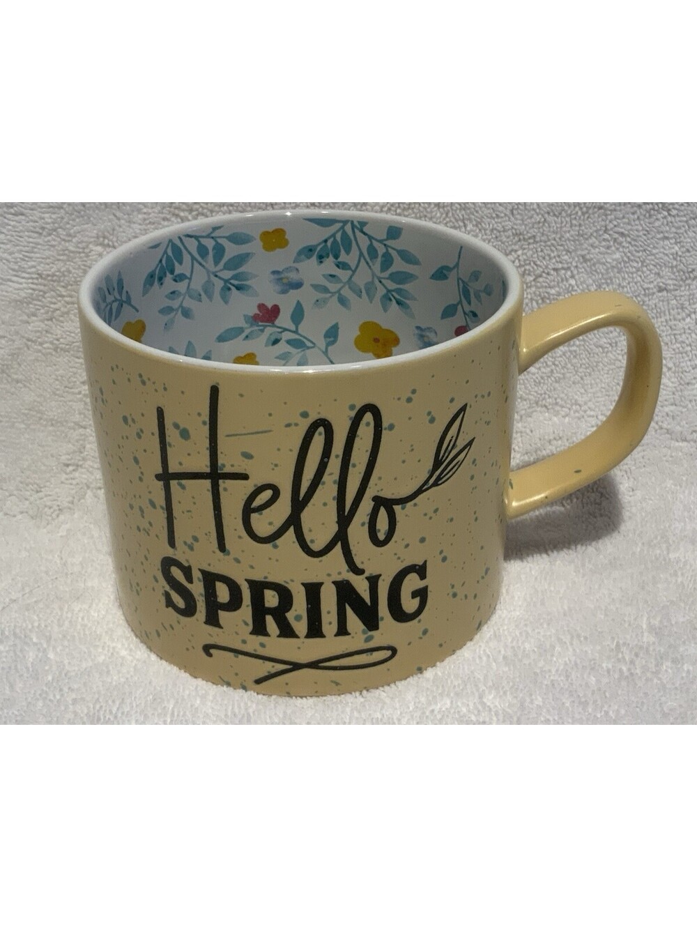 Hobby Lobby 16oz. ‘Hello Spring’ Mug with Lovely Springtime Flowers Inside